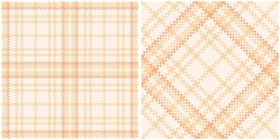 Tartan Pattern Seamless. Sweet Plaid Pattern Seamless Tartan Illustration Set for Scarf, Blanket, Other Modern Spring Summer Autumn Winter Holiday Fabric Print. vector