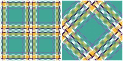 Tartan Pattern Seamless. Sweet Checker Pattern Template for Design Ornament. Seamless Fabric Texture. vector