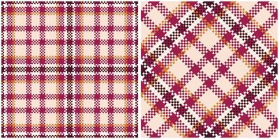 Tartan Pattern Seamless. Abstract Check Plaid Pattern Seamless Tartan Illustration Set for Scarf, Blanket, Other Modern Spring Summer Autumn Winter Holiday Fabric Print. vector