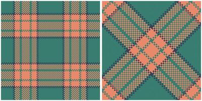 Tartan Seamless Pattern. Sweet Checkerboard Pattern Seamless Tartan Illustration Set for Scarf, Blanket, Other Modern Spring Summer Autumn Winter Holiday Fabric Print. vector