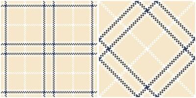 Tartan Seamless Pattern. Sweet Pastel Plaid Patterns Traditional Scottish Woven Fabric. Lumberjack Shirt Flannel Textile. Pattern Tile Swatch Included. vector