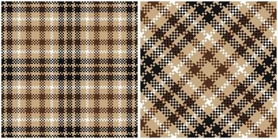 Plaids Pattern Seamless. Tartan Seamless Pattern Traditional Scottish Woven Fabric. Lumberjack Shirt Flannel Textile. Pattern Tile Swatch Included. vector