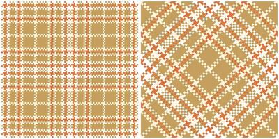 Plaid Pattern Seamless. Scottish Tartan Pattern Traditional Scottish Woven Fabric. Lumberjack Shirt Flannel Textile. Pattern Tile Swatch Included. vector