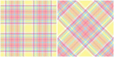 Plaid Pattern Seamless. Scottish Plaid, Seamless Tartan Illustration Set for Scarf, Blanket, Other Modern Spring Summer Autumn Winter Holiday Fabric Print. vector
