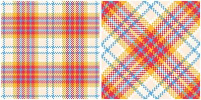 Plaid Patterns Seamless. Checkerboard Pattern Seamless Tartan Illustration Set for Scarf, Blanket, Other Modern Spring Summer Autumn Winter Holiday Fabric Print. vector