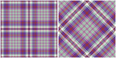 Plaid Patterns Seamless. Abstract Check Plaid Pattern Seamless. Tartan Illustration Set for Scarf, Blanket, Other Modern Spring Summer Autumn Winter Holiday Fabric Print. vector