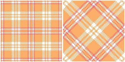 Scottish Tartan Pattern. Checkerboard Pattern Seamless Tartan Illustration Set for Scarf, Blanket, Other Modern Spring Summer Autumn Winter Holiday Fabric Print. vector
