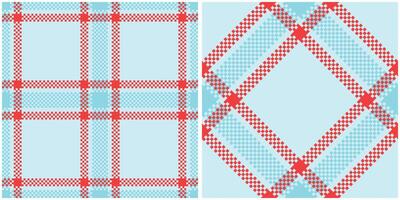 Scottish Tartan Seamless Pattern. Checkerboard Pattern Seamless Tartan Illustration Set for Scarf, Blanket, Other Modern Spring Summer Autumn Winter Holiday Fabric Print. vector