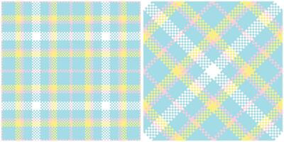 Scottish Tartan Seamless Pattern. Traditional Scottish Checkered Background. Seamless Tartan Illustration Set for Scarf, Blanket, Other Modern Spring Summer Autumn Winter Holiday Fabric Print. vector