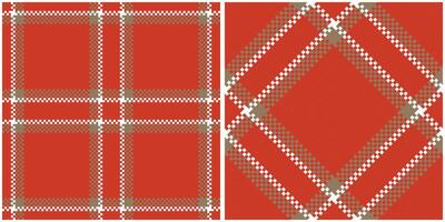 Tartan Plaid Seamless Pattern. Checkerboard Pattern. Seamless Tartan Illustration Set for Scarf, Blanket, Other Modern Spring Summer Autumn Winter Holiday Fabric Print. vector