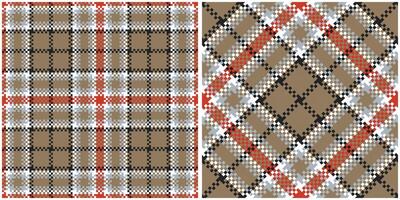 Tartan Plaid Seamless Pattern. Tartan Seamless Pattern. Seamless Tartan Illustration Set for Scarf, Blanket, Other Modern Spring Summer Autumn Winter Holiday Fabric Print. vector