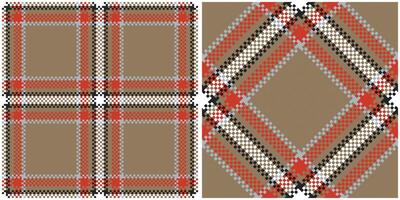 Tartan Plaid Seamless Pattern. Tartan Seamless Pattern. Traditional Scottish Woven Fabric. Lumberjack Shirt Flannel Textile. Pattern Tile Swatch Included. vector
