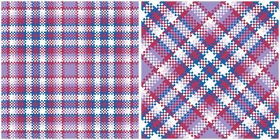 Tartan Plaid Seamless Pattern. Gingham Patterns. Seamless Tartan Illustration Set for Scarf, Blanket, Other Modern Spring Summer Autumn Winter Holiday Fabric Print. vector