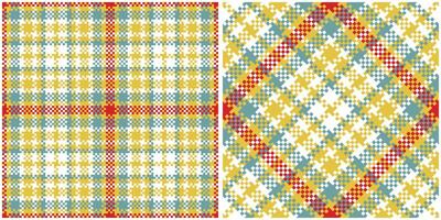 Tartan Plaid Seamless Pattern. Tartan Seamless Pattern. Seamless Tartan Illustration Set for Scarf, Blanket, Other Modern Spring Summer Autumn Winter Holiday Fabric Print. vector