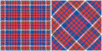 Scottish Tartan Plaid Seamless Pattern, Tartan Seamless Pattern. Seamless Tartan Illustration Set for Scarf, Blanket, Other Modern Spring Summer Autumn Winter Holiday Fabric Print. vector