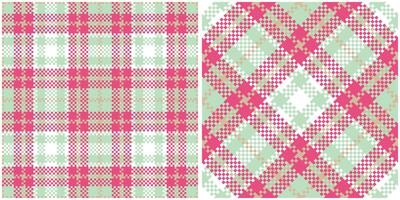 Scottish Tartan Plaid Seamless Pattern, Checkerboard Pattern. Seamless Tartan Illustration Set for Scarf, Blanket, Other Modern Spring Summer Autumn Winter Holiday Fabric Print. vector