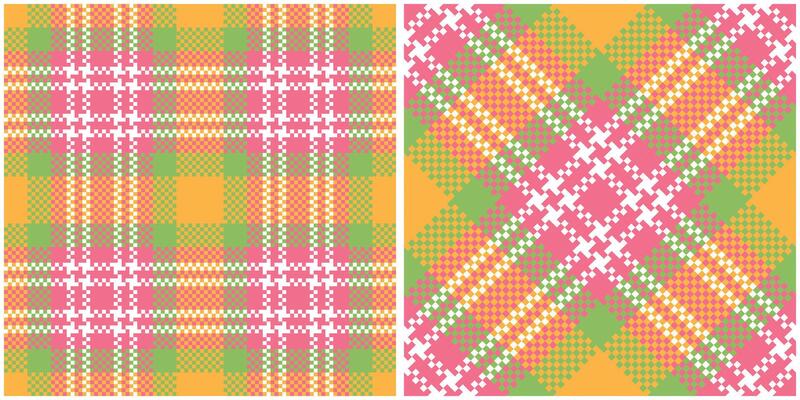 Scottish Tartan Plaid Seamless Pattern, Sweet Plaids Pattern Seamless. Seamless Tartan Illustration Set for Scarf, Blanket, Other Modern Spring Summer Autumn Winter Holiday Fabric Print.