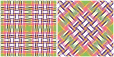 Scottish Tartan Plaid Seamless Pattern, Sweet Plaid Pattern Seamless. Traditional Scottish Woven Fabric. Lumberjack Shirt Flannel Textile. Pattern Tile Swatch Included. vector