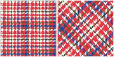 Scottish Tartan Plaid Seamless Pattern, Gingham Patterns. Seamless Tartan Illustration Set for Scarf, Blanket, Other Modern Spring Summer Autumn Winter Holiday Fabric Print. vector