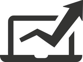 Chart icon symbol image for data statistic analysis illustration vector