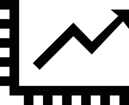 Chart icon symbol image for data statistic analysis illustration vector