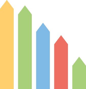 Chart icon symbol image for data statistic analysis illustration vector