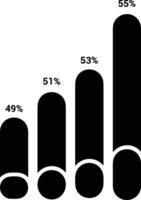 Chart icon symbol image for data statistic analysis illustration vector