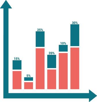 Chart icon symbol image for data statistic analysis illustration vector