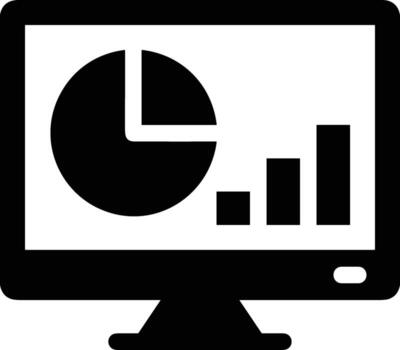 Chart icon symbol image for data statistic analysis illustration vector