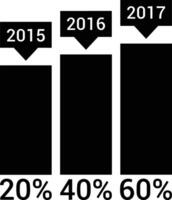 Chart icon symbol image for data statistic analysis illustration vector
