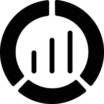 Chart icon symbol image for data statistic analysis illustration vector