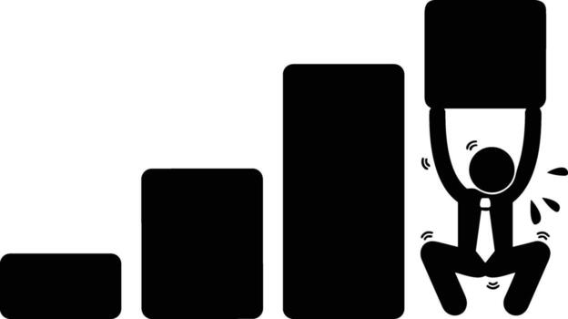 Chart icon symbol image for data statistic analysis illustration vector