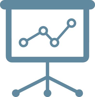 Chart icon symbol image for data statistic analysis illustration