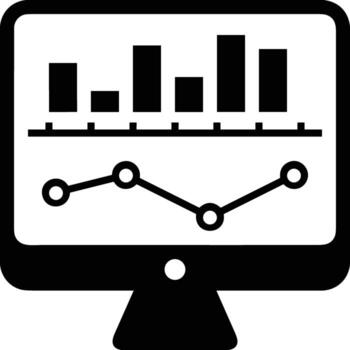 gráfico icono símbolo imagen para datos estadística análisis ilustración vector