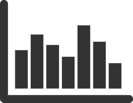Chart icon symbol image for data statistic analysis illustration vector