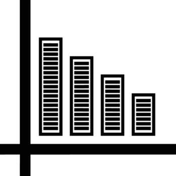 Chart icon symbol image for data statistic analysis illustration vector