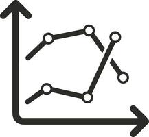Chart icon symbol image for data statistic analysis illustration vector