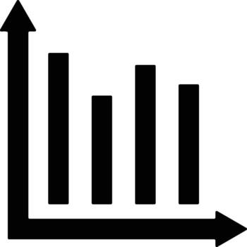 gráfico icono símbolo imagen para datos estadística análisis ilustración vector