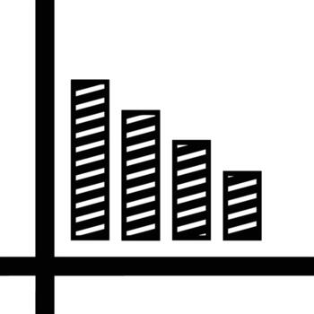 Chart icon symbol image for data statistic analysis illustration vector