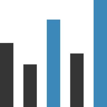 Chart icon symbol image for data statistic analysis illustration vector