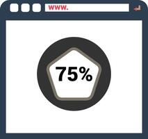 Chart icon symbol image for data statistic analysis illustration vector