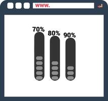 Chart icon symbol image for data statistic analysis illustration vector