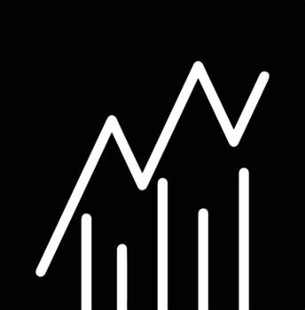 Chart icon symbol image for data statistic analysis illustration vector