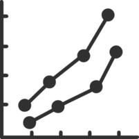Chart icon symbol image for data statistic analysis illustration vector