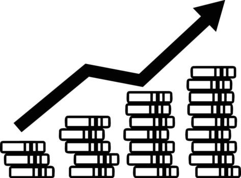 Chart icon symbol image for data statistic analysis illustration vector