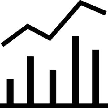 Chart icon symbol image for data statistic analysis illustration vector