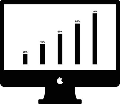 Chart icon symbol image for data statistic analysis illustration vector