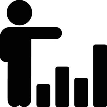 gráfico icono símbolo imagen para datos estadística análisis ilustración vector