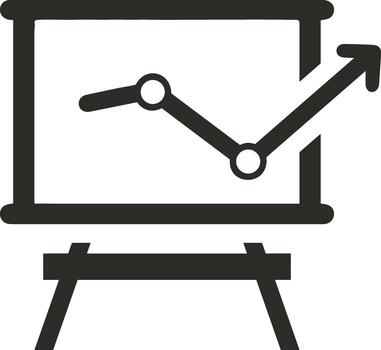 Chart icon symbol image for data statistic analysis illustration vector