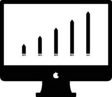 Chart icon symbol image for data statistic analysis illustration vector